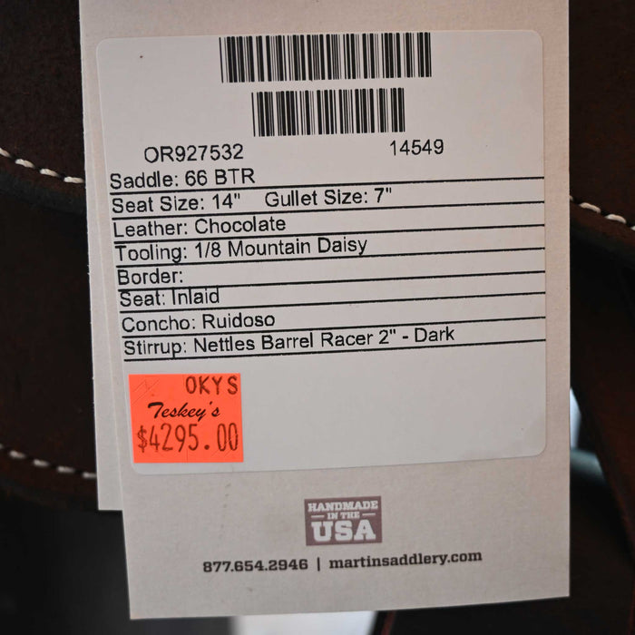 14" MARTIN BTR BARREL SADDLE