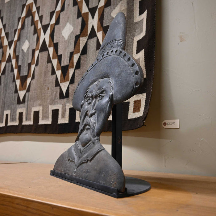 Heavy Vintage Poncho Villa Target with Stand