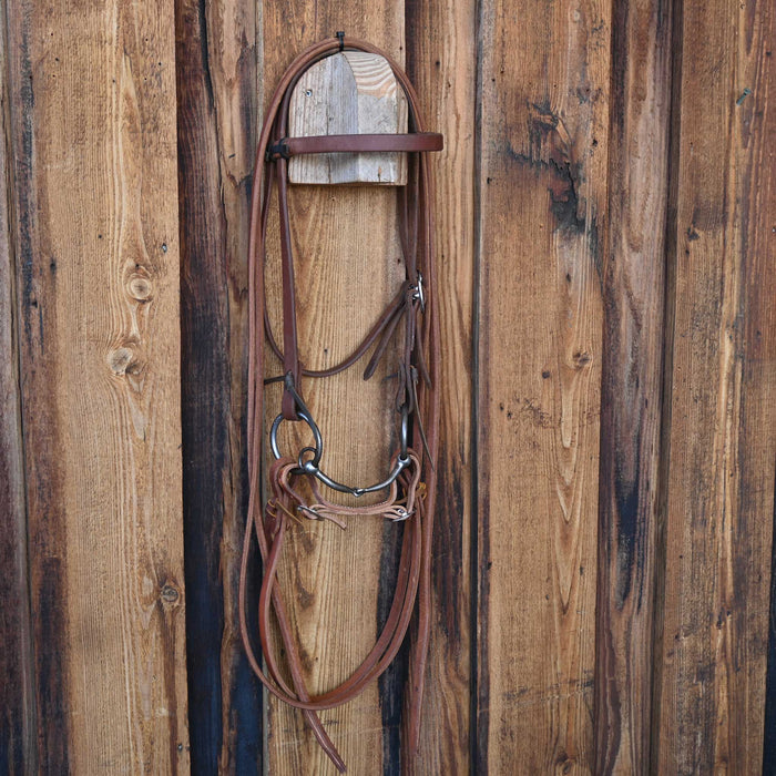 Flaharty Locked O-Ring Snaffle Bridle Rig w/Browband Headstall