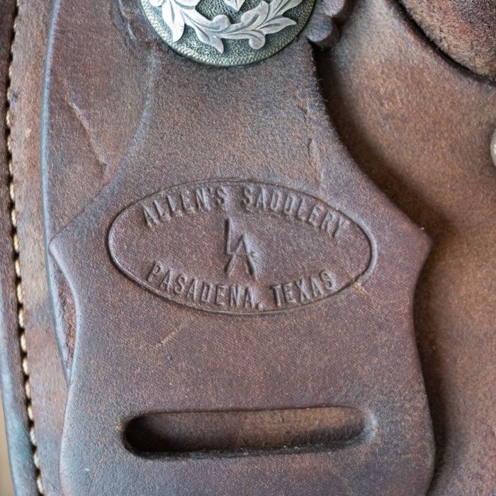 13.5" USED ALLEN SADDLERY BARREL SADDLE