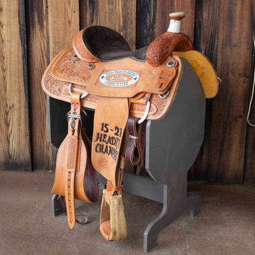 15" USED TESKEY'S TEAM ROPING SADDLE Saddles - Used Teskey's Saddlery