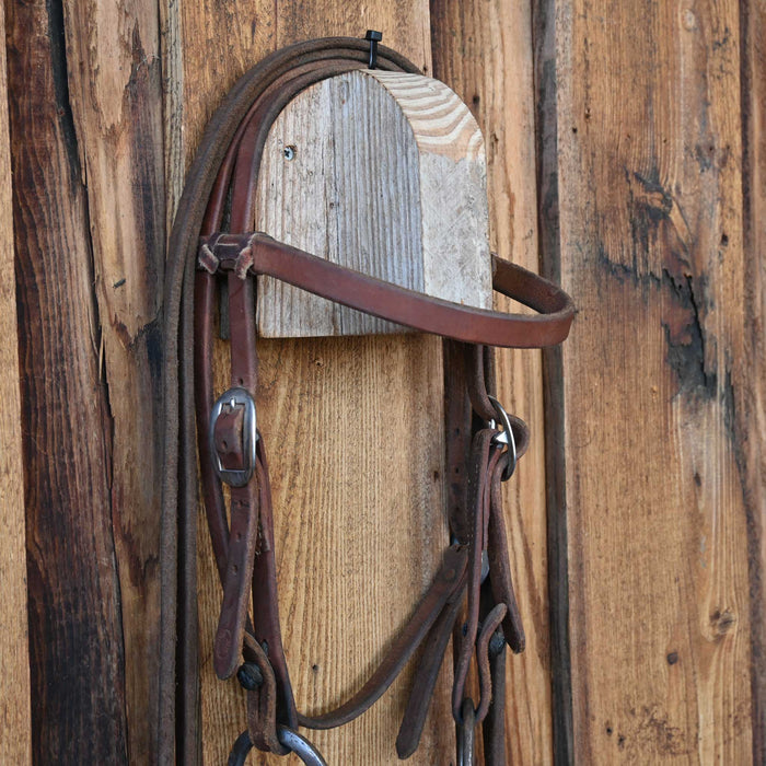 Dillion White O-Ring Twisted Wire Snaffle Bridle Rig w/Browband Headstall