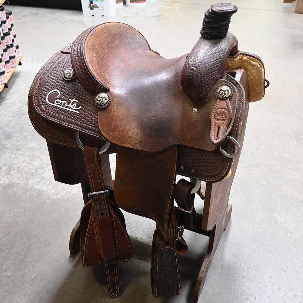 13.5" USED COATS ROPING SADDLE Saddles Coats Saddlery   