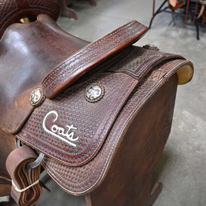 13.5" USED COATS ROPING SADDLE Saddles Coats Saddlery   