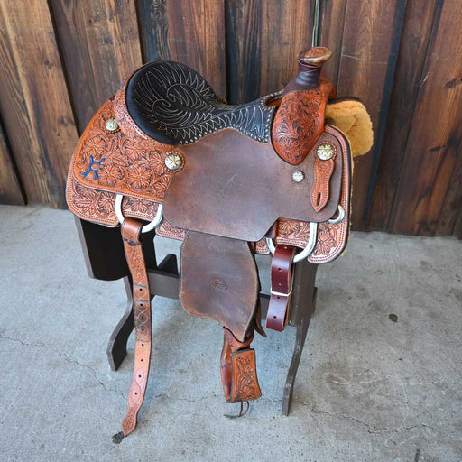 14" USED LANCE HORNER ROPING SADDLE Saddles - Used Lance Horner