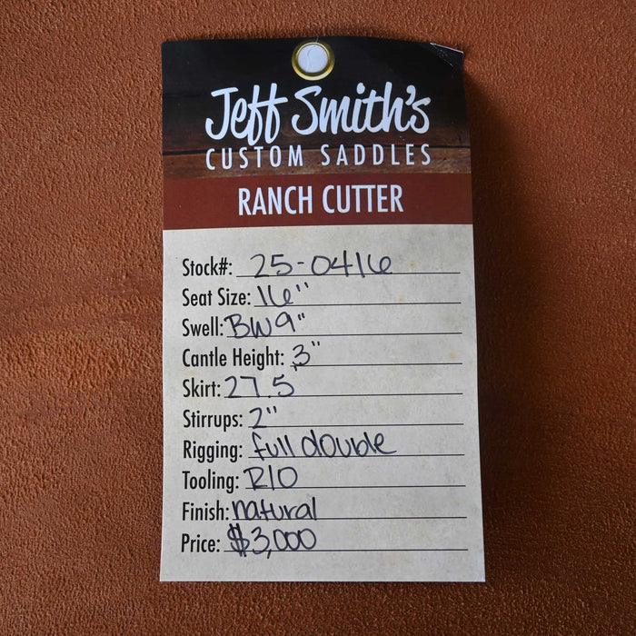 16" JEFF SMITH BUSTER WELCH RANCH CUTTER SADDLE Saddles - New Jeff Smith