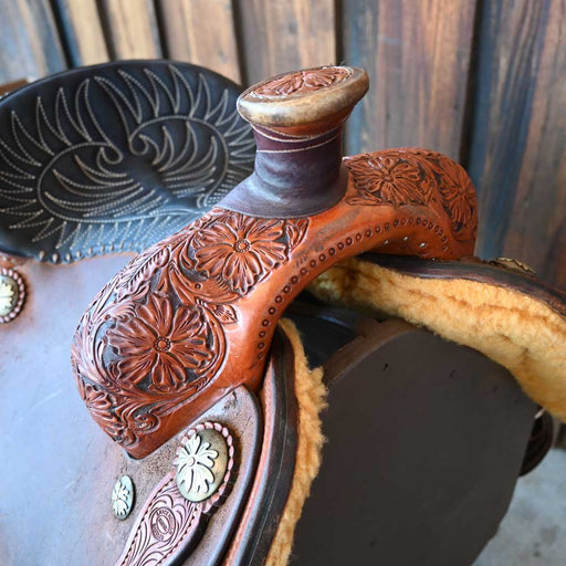 14" USED LANCE HORNER ROPING SADDLE Saddles - Used Lance Horner
