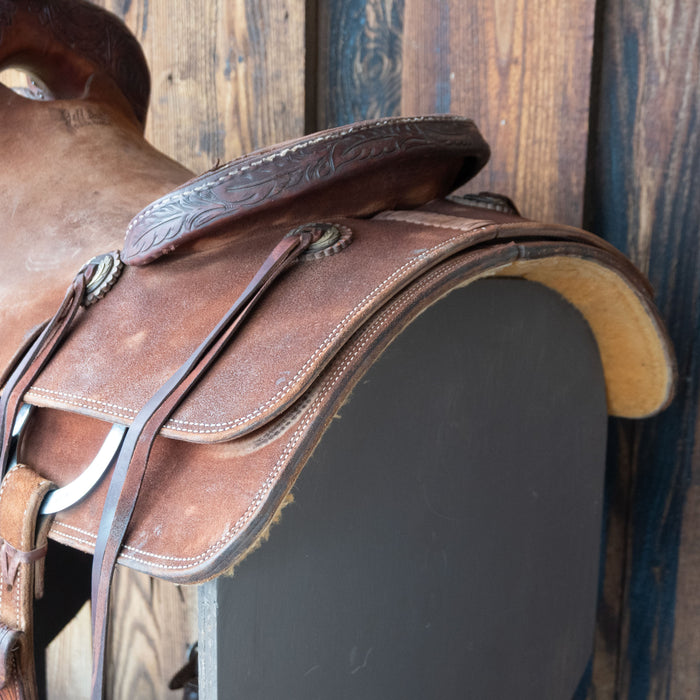15.5" USED JEFF SMITH RANCH CUTTER SADDLE