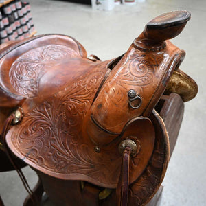 15" USED SADDLE KING OF TEXAS WESTERN SADDLE