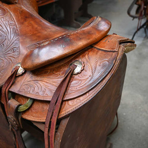 15" USED SADDLE KING OF TEXAS WESTERN SADDLE