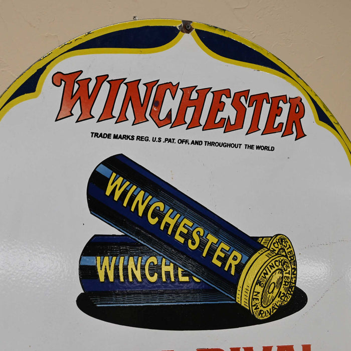 Vintage Winchester New Rival Bullet Advertisements Signs Collectibles Winchester Signs