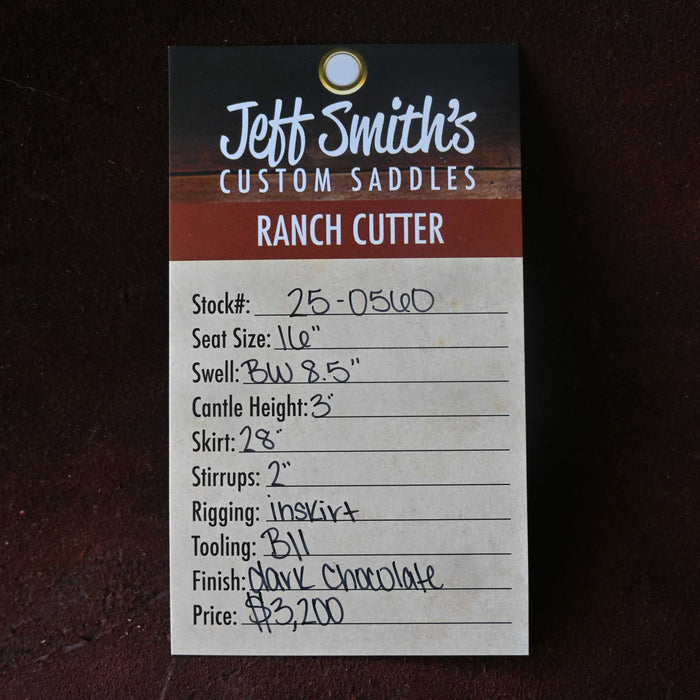 16" JEFF SMITH BUSTER WELCH RANCH CUTTER SADDLE Saddles - New Jeff Smith