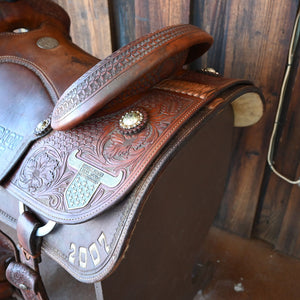 14.5" USED MARTIN TEAM ROPING SADDLE