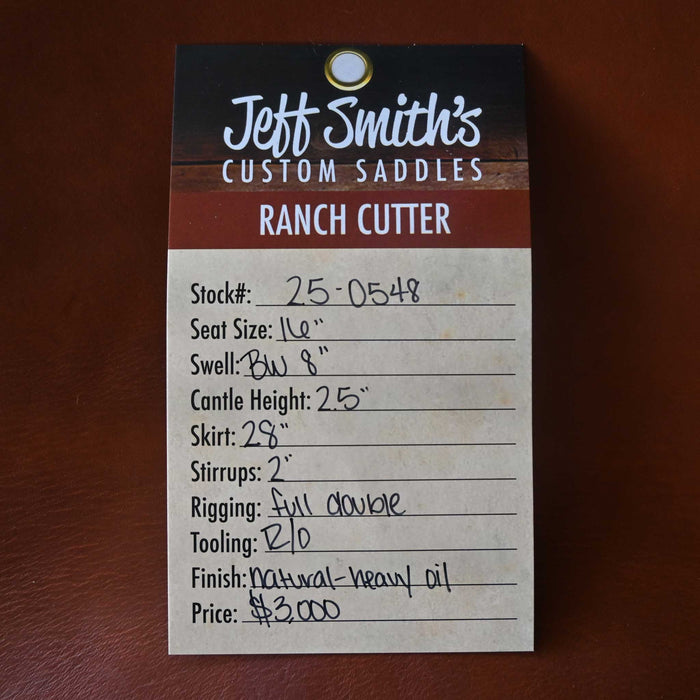 16" JEFF SMITH BUSTER WELCH RANCH CUTTER SADDLE Saddles - New Jeff Smith