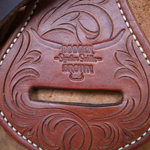 16" USED BOOGER BROWN RANCH CUTTING SADDLE