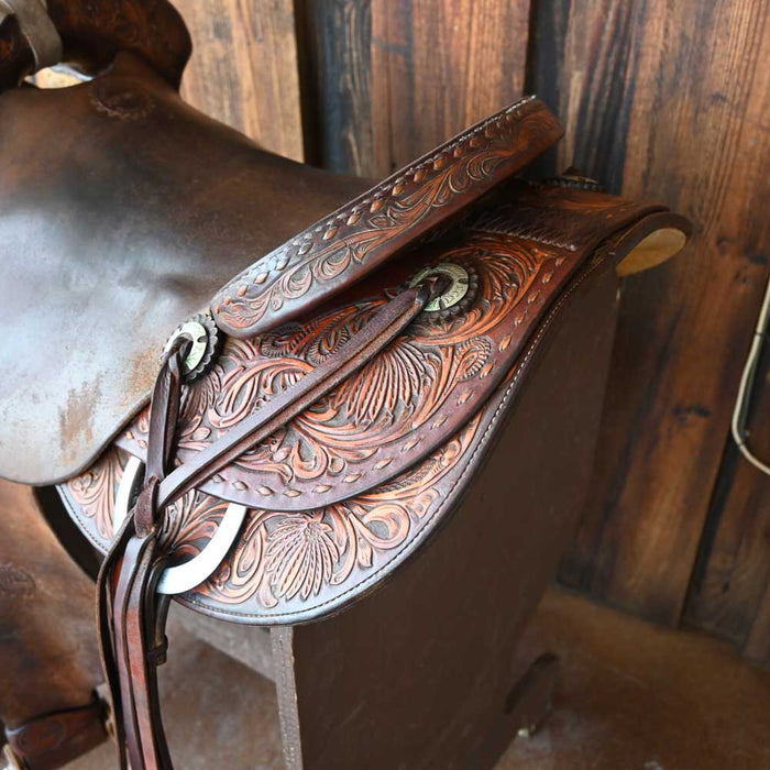 16" USED JEFF SMITH COWBOY SADDLE Saddles - Used Jeff Smith
