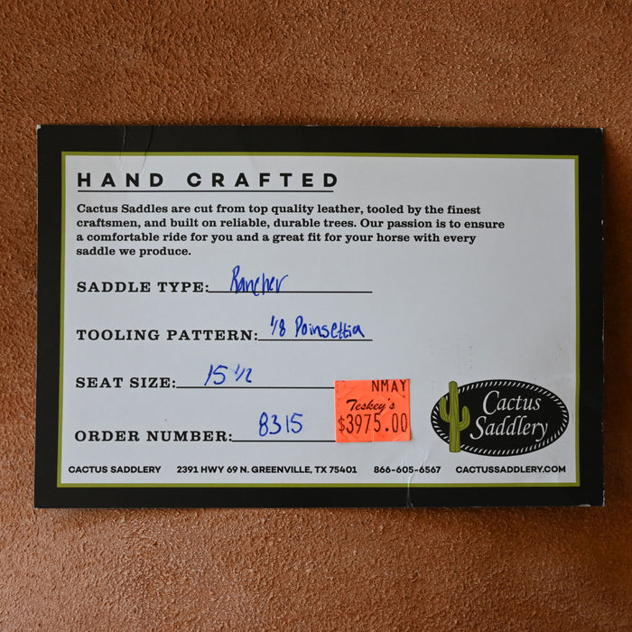 15.5" CACTUS RANCH SADDLE