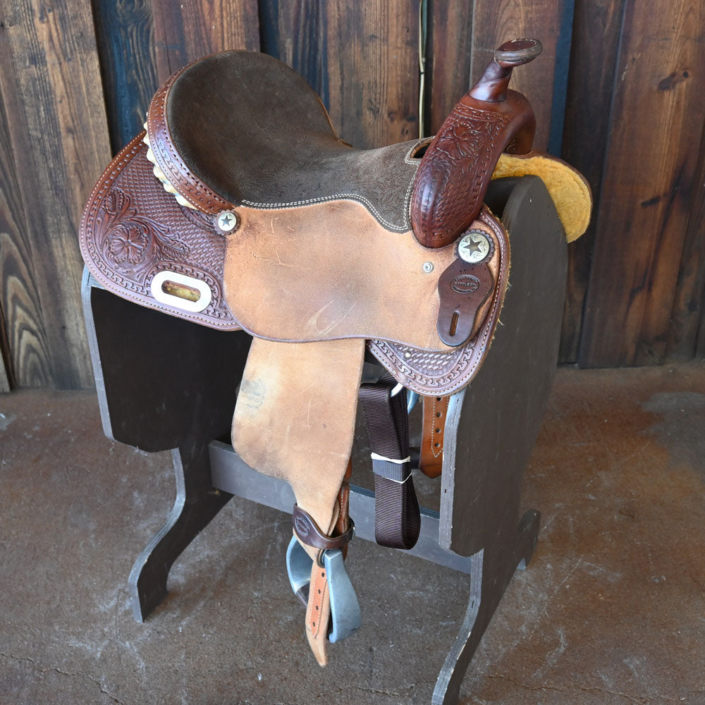 15" USED FORT WORTH BARREL SADDLE Saddles Fort Worth Saddle Co.