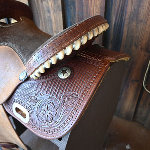 15" USED FORT WORTH BARREL SADDLE Saddles Fort Worth Saddle Co.