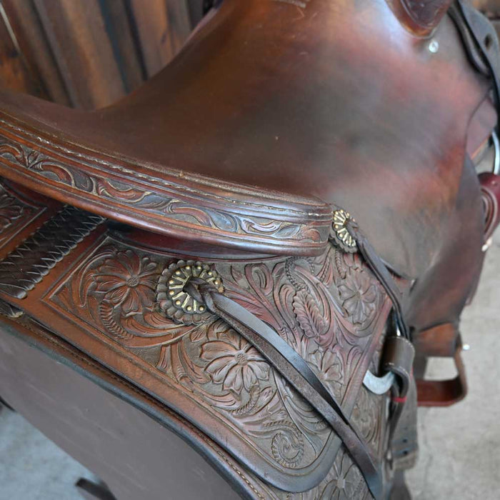 16.5" USED JEFF SMITH BUSTER WELCH CUTTING SADDLE Saddles - Used Jeff Smith