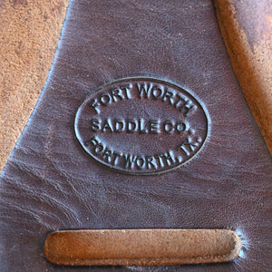 15" USED FORT WORTH BARREL SADDLE Saddles Fort Worth Saddle Co.