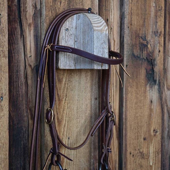 Nolan Hansen D-Ring Square Snaffle Bridle Rig w/Browband Headstall