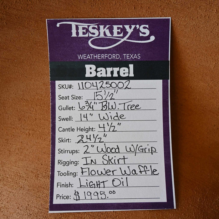 15.5" TESKEY'S BARREL SADDLE