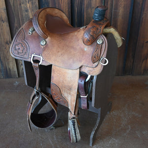 15" USED THREE FORKS ROPING SADDLE Saddles Three Forks Saddlery