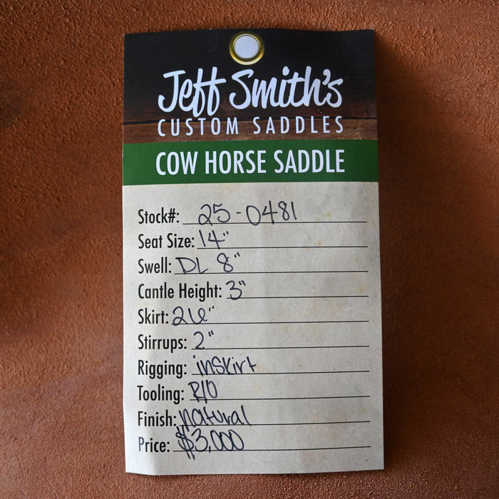 14" JEFF SMITH DONN LESON COW HORSE SADDLE Saddles - New Jeff Smith