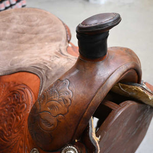 16.5" USED CIRCLE T PRO SERIES ROPING SADDLE