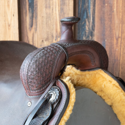 15.5" USED ELITE CUSTOM RANCH CUTTER SADDLE Saddles - Used Teskeys