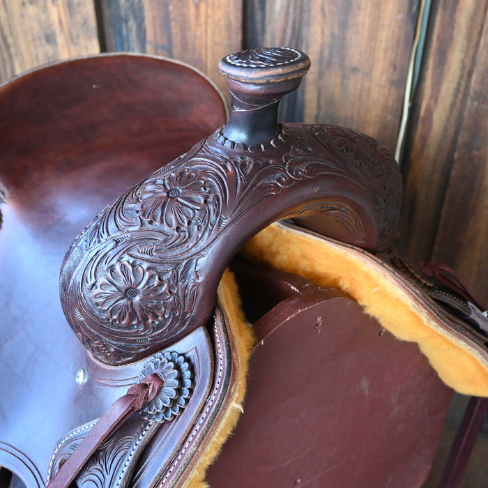 14" JEFF SMITH DONN LESON COW HORSE SADDLE Saddles - New Jeff Smith