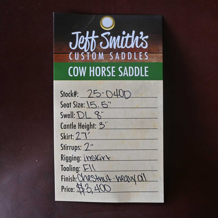 15.5" JEFF SMITH DONN LESON COW HORSE SADDLE Saddles - New Jeff Smith
