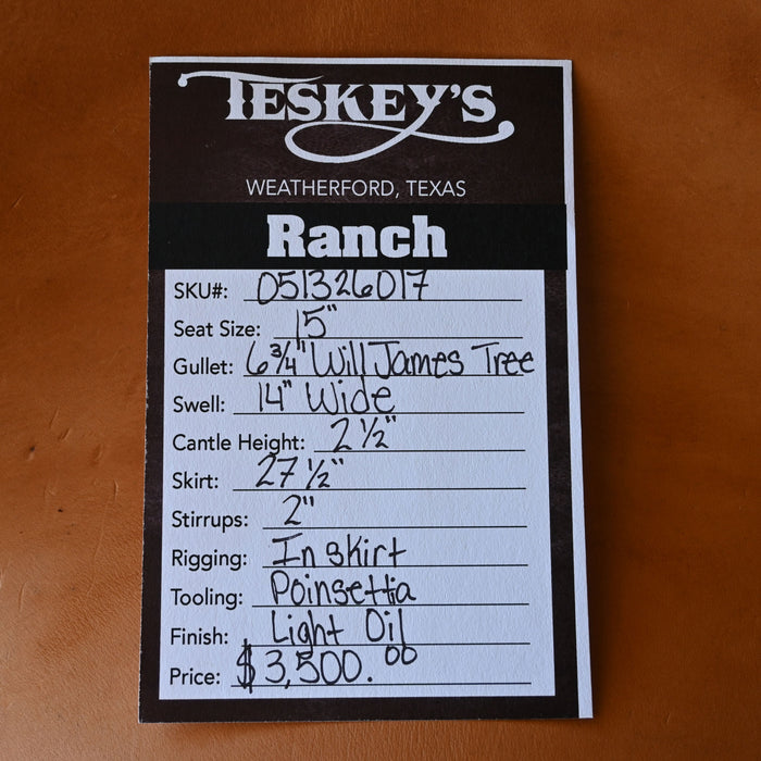 15" TESKEY'S RANCH SADDLE