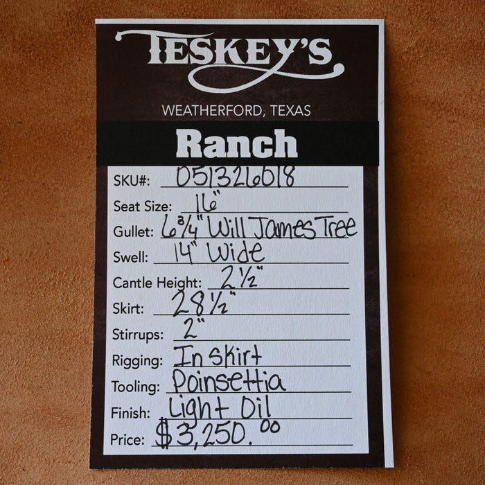 16" TESKEY'S RANCH SADDLE