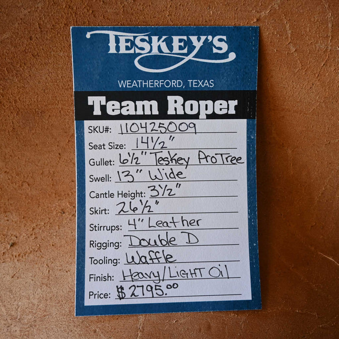 14.5" PATRICK SMITH TEAM ROPING SADDLE