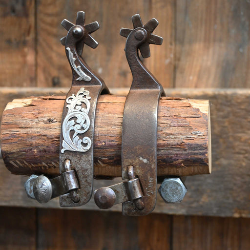Tittor Silver Mounted Spurs 6pt Rowels Tack - Spurs Tittor