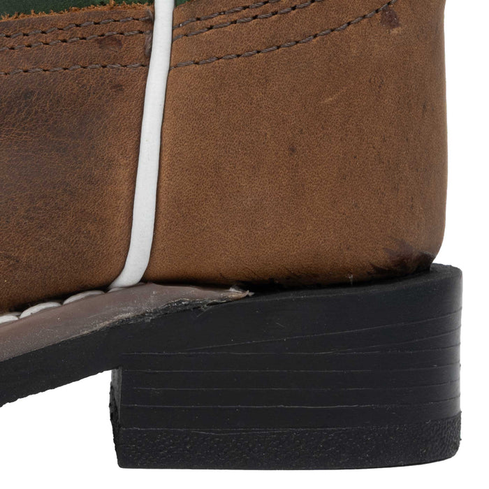 Old West Toddler Natural Green Leather Boot KIDS - Footwear - Boots Jama Corporation