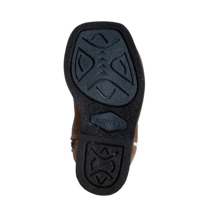 Old West Toddler Natural Green Leather Boot KIDS - Footwear - Boots Jama Corporation