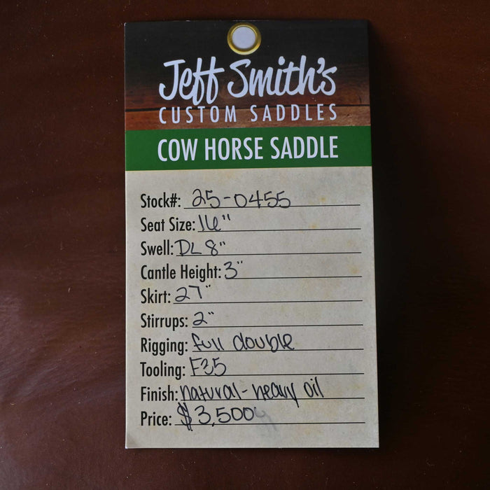 16" JEFF SMITH DONN LESON COW HORSE SADDLE Saddles - New Jeff Smith