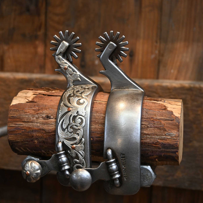 Kerry Kelley Silver Mounted 16pt. Spurs