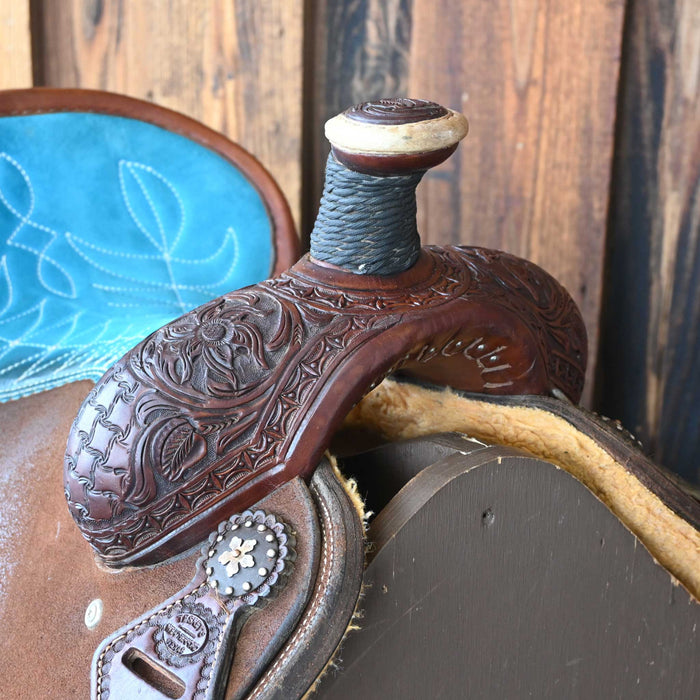 14" USED TESKEY'S TEAM ROPING SADDLE