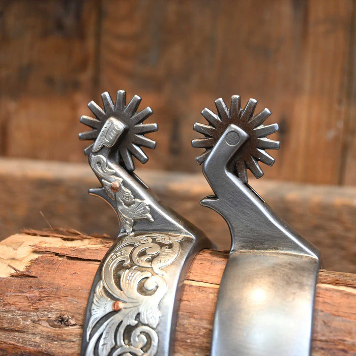 Kerry Kelley Silver Mounted 16pt. Spurs