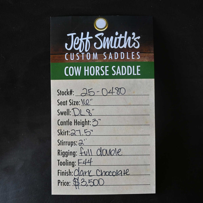16" JEFF SMITH DONN LESON COW HORSE SADDLE Saddles - New Jeff Smith