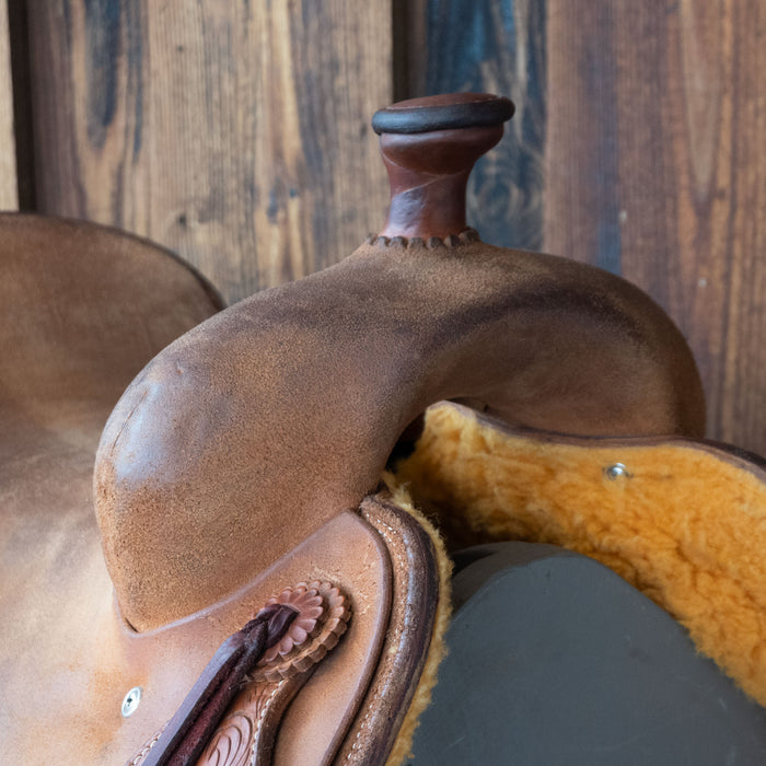 16.5" USED JEFF SMITH COW HORSE SADDLE Saddles - Used Jeff Smith