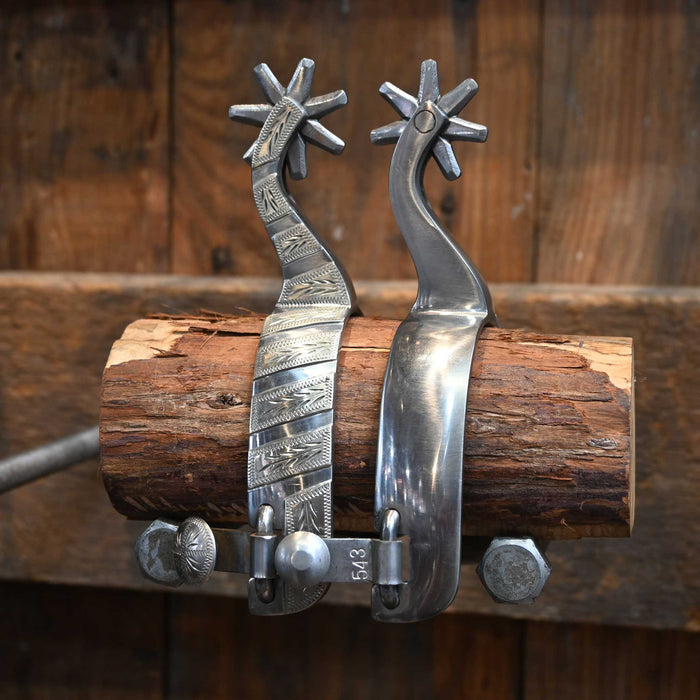 Brandon Bradley Silver Mounted 7pt. Spurs