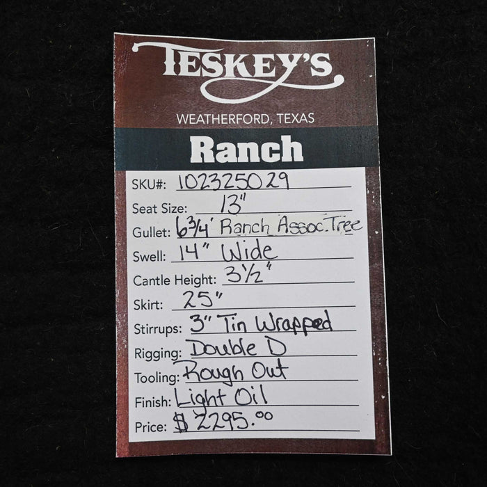 13" TESKEY'S YOUTH RANCH SADDLE Saddles - New Teskey's Saddlery