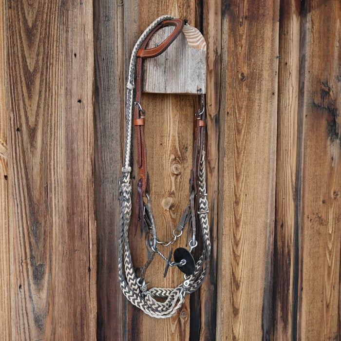 Classic Equine Twisted Wire Dogbone Bridle Rig w/Single Ear Headstall Tack - Rigs Classic Equine