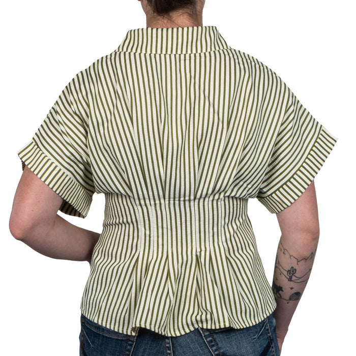 Olive Stripe Top