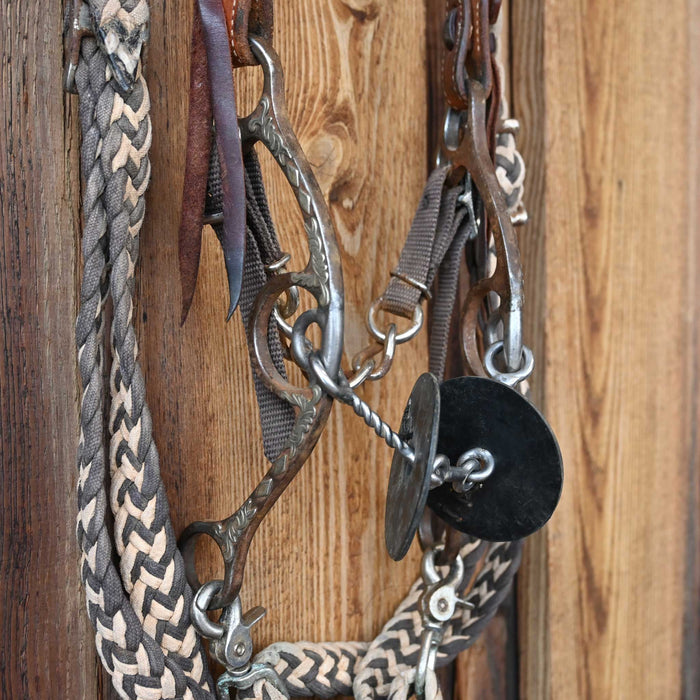 Classic Equine Twisted Wire Dogbone Bridle Rig w/Single Ear Headstall Tack - Rigs Classic Equine